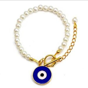 Hamsa 🪬 Evil Eye pearl bracelet